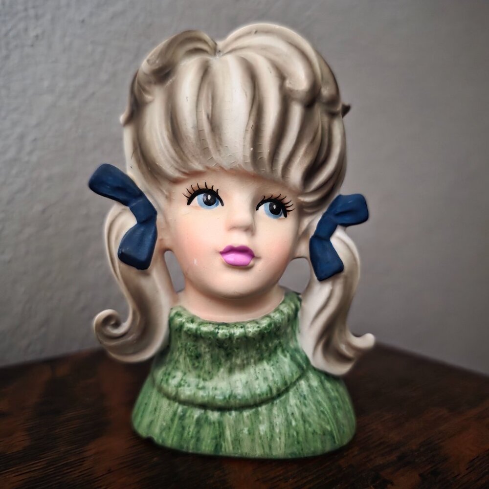 Vintage Teen Head Vase
